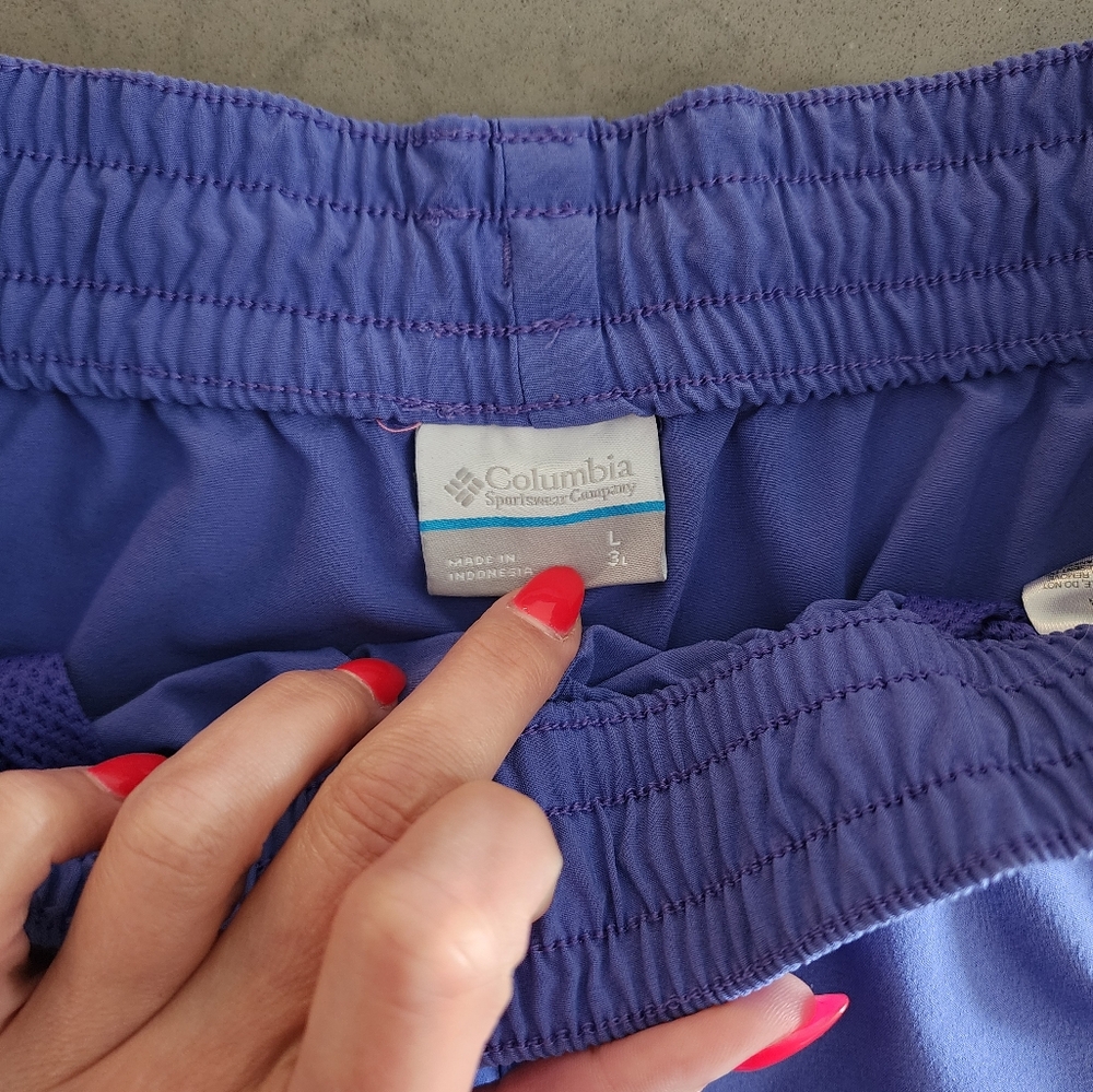 Columbia Blue Bogata Bay Shorts - Sz Large Performance Fit - Picture 3 of 4